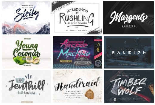 9 Font Families Pack