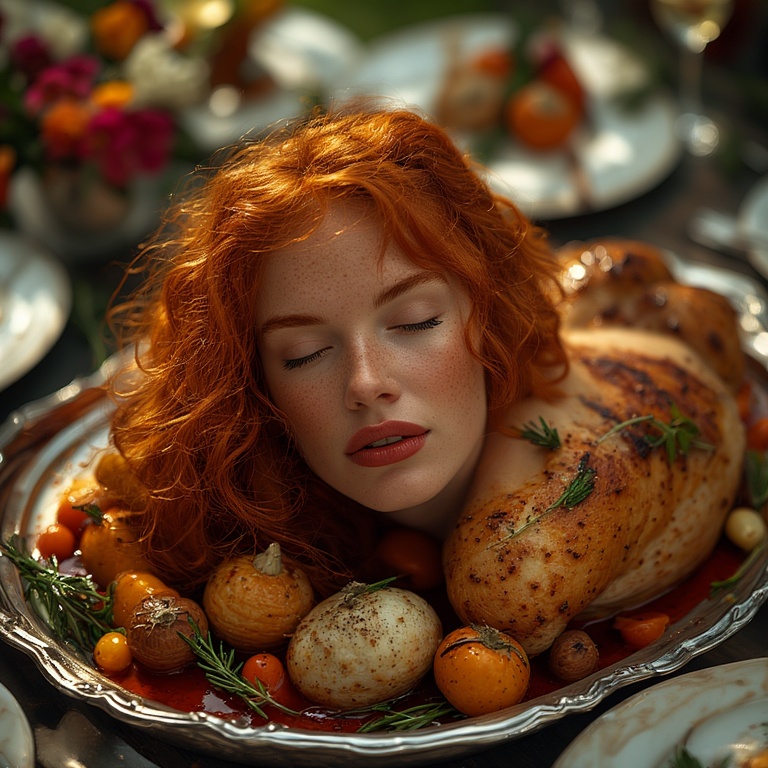 Garden wedding wom served Redhair 1 59