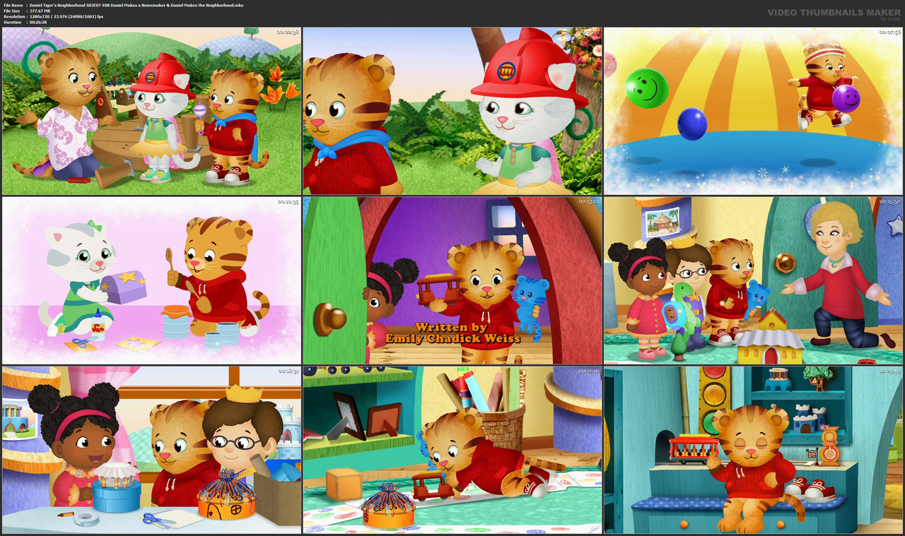 Daniel Tiger's Neighborhood S03E07-E08 Daniel Makes a Noisemaker & Daniel Makes the Neighborhood.mkv