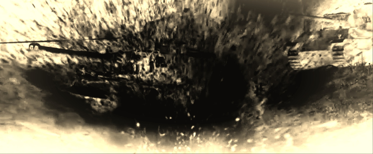 Tiger og eksplosion vintage