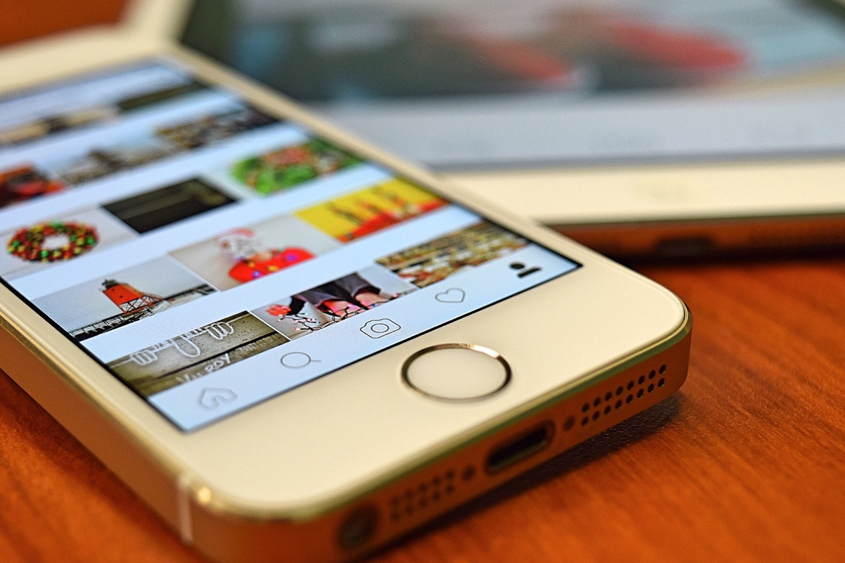 A smart phone displaying the Instagram app.
