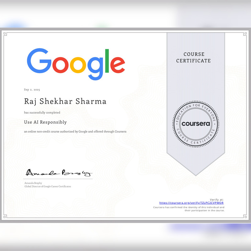 Responsible AI certificate