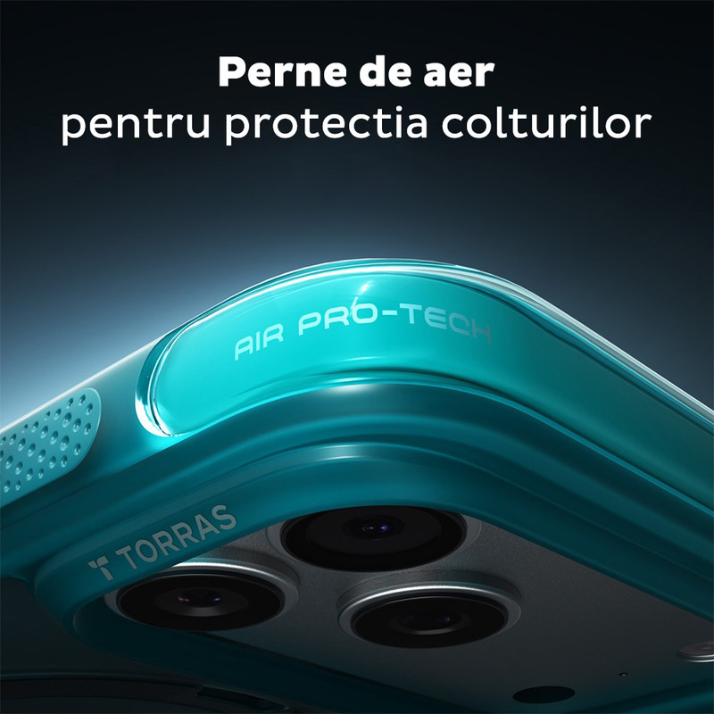 Husa pentru Apple iPhone 17 Pro Torras, Ostand Spin Air Series, MagSafe. Incarcare wireless, Inel rotativ, Albastru imgi 386 2797513