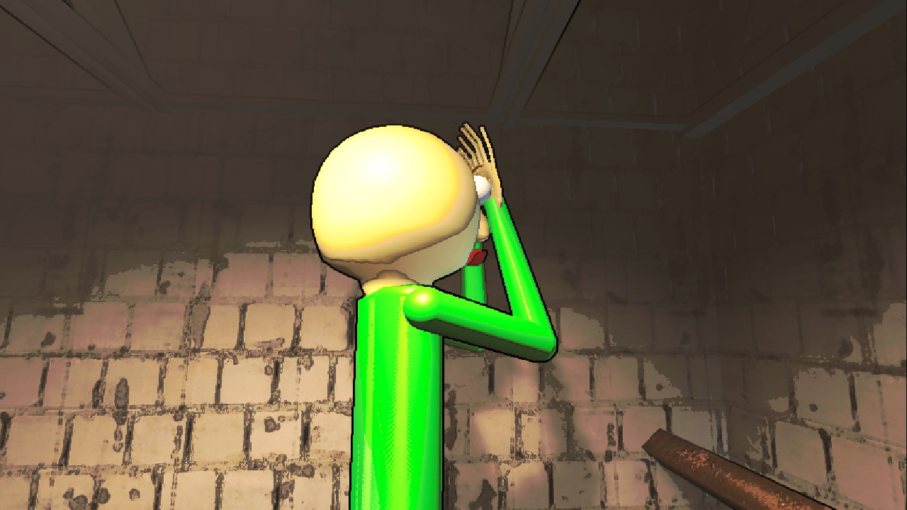 Baldi whilst counting down
