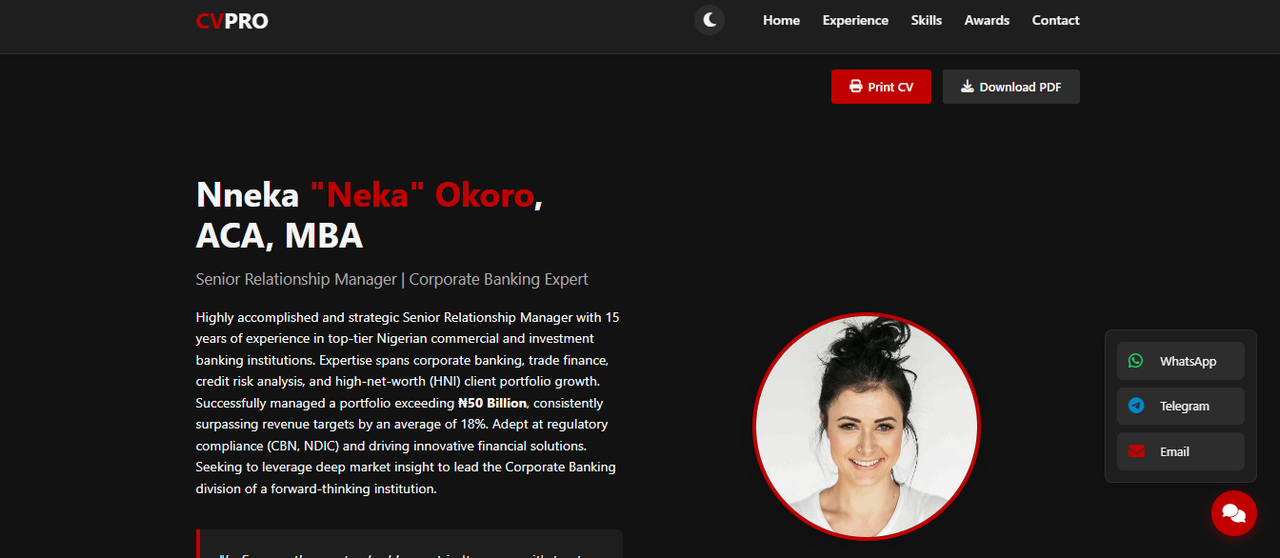 Smart Resume Sample 4