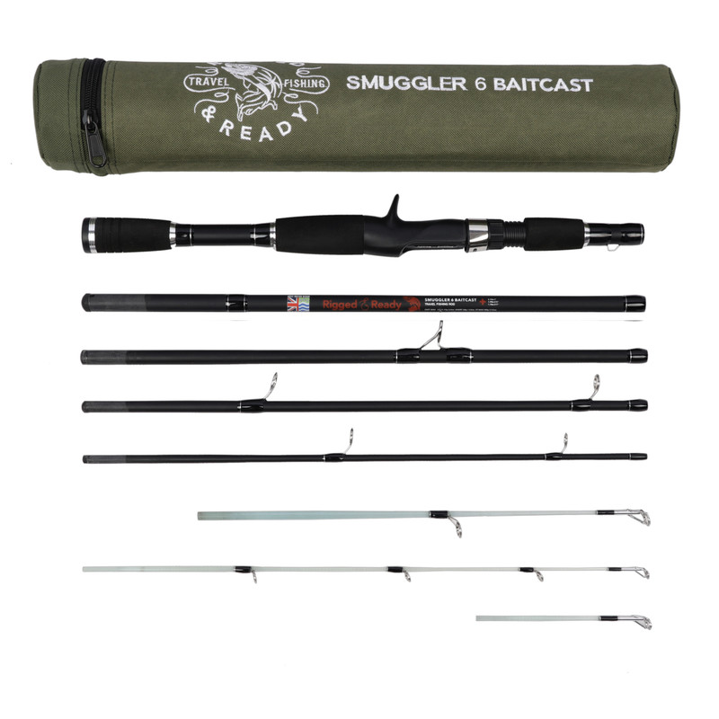baitcasting rod general Smuggler 6 Baitcast Fishing Rod & Case. Compact medium casting action rod. 3 tips