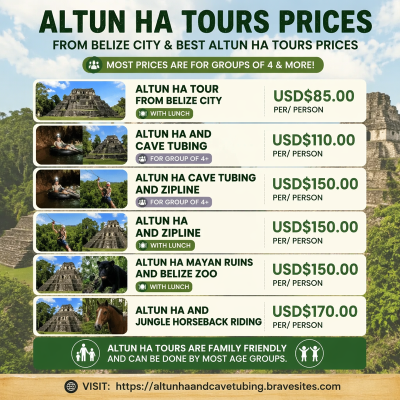 Altun Ha Tours Prices