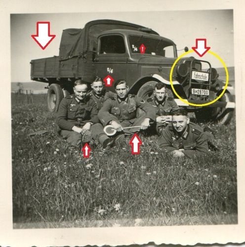 Foto WW II Militär Fahrschule LKW