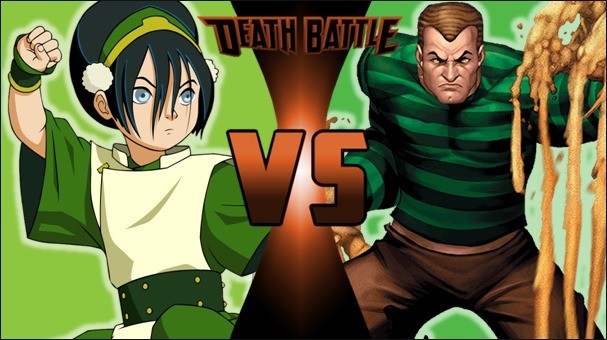 Toph vs sandman fight takes place in the middle of_03f593_706677