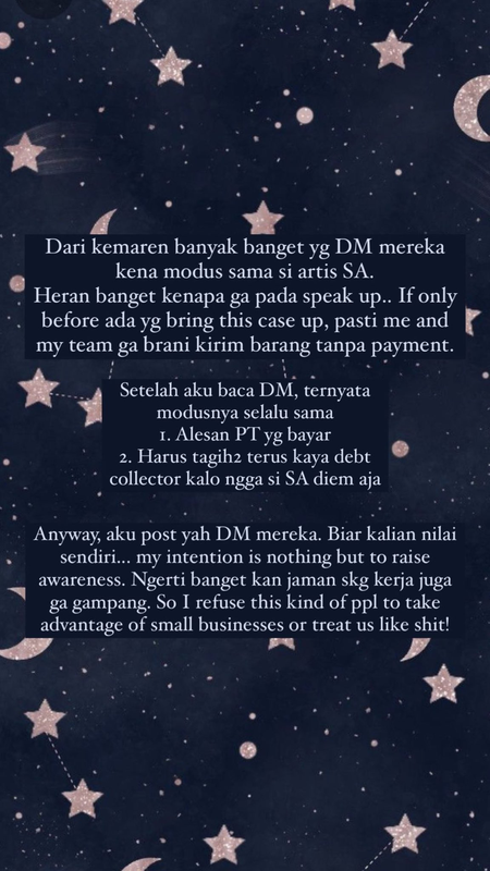Cerita Karina Widjaja soal artis SA