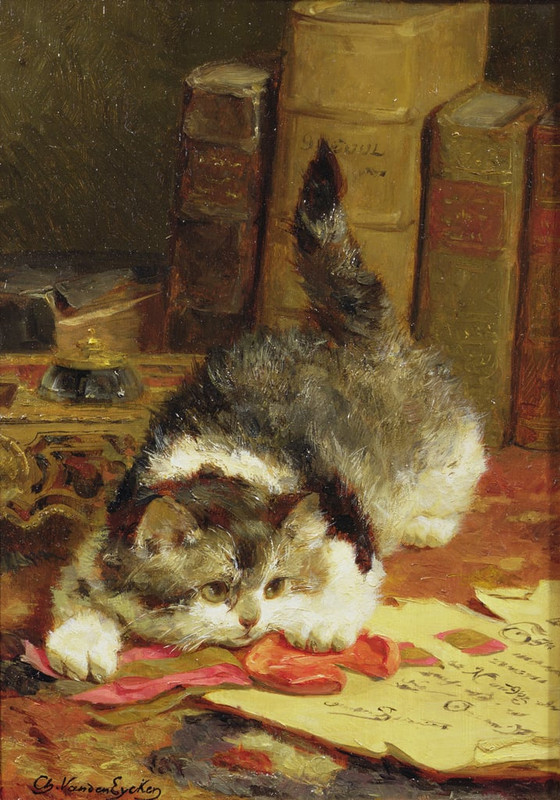 2-Charles van den Eycken - Stalking Cat - (MeisterDrucke-189847)