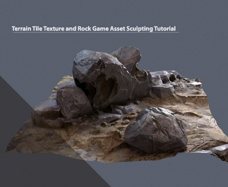 Terrain Tile Texture and Rock Game Asset Sculpting