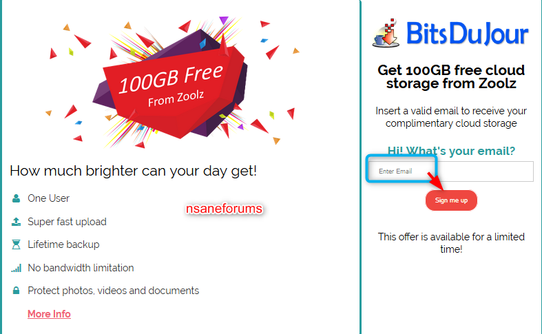 zoolz 100gb free