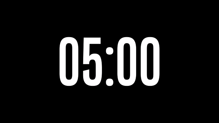Cuenta Regresiva Vínculo de 5 Minutos con Fondo Transparente 4K