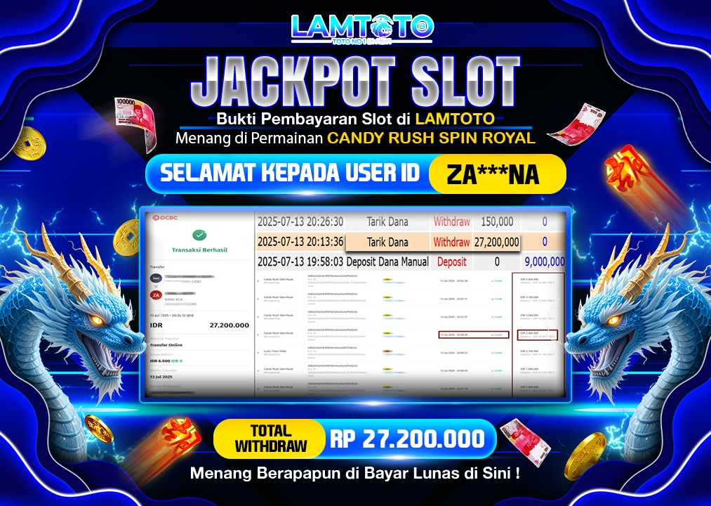 BUKTI JACKPOT LUNAS LAMTOTO