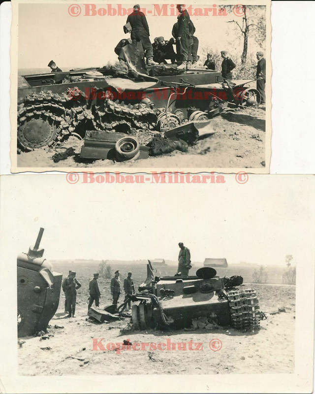 ! Litauen Panzerschlacht bei Rossienie Pz.Rgt.11 zerstörte russische Panzer