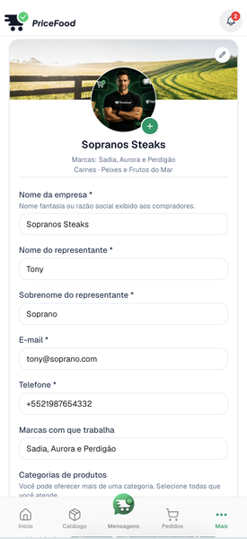 Etapa 6 — perfil e capa atualizados