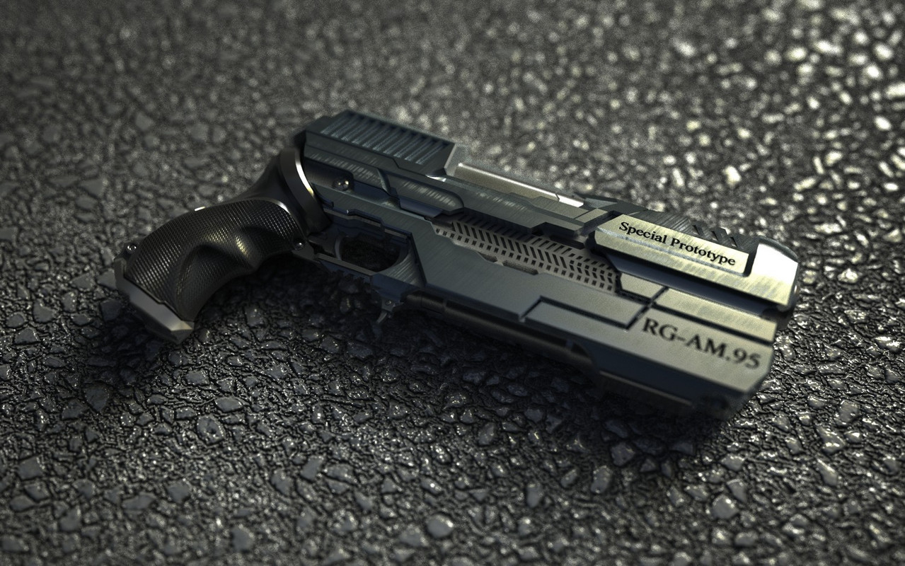 97 Pistol RG-AM.95 3D render v2