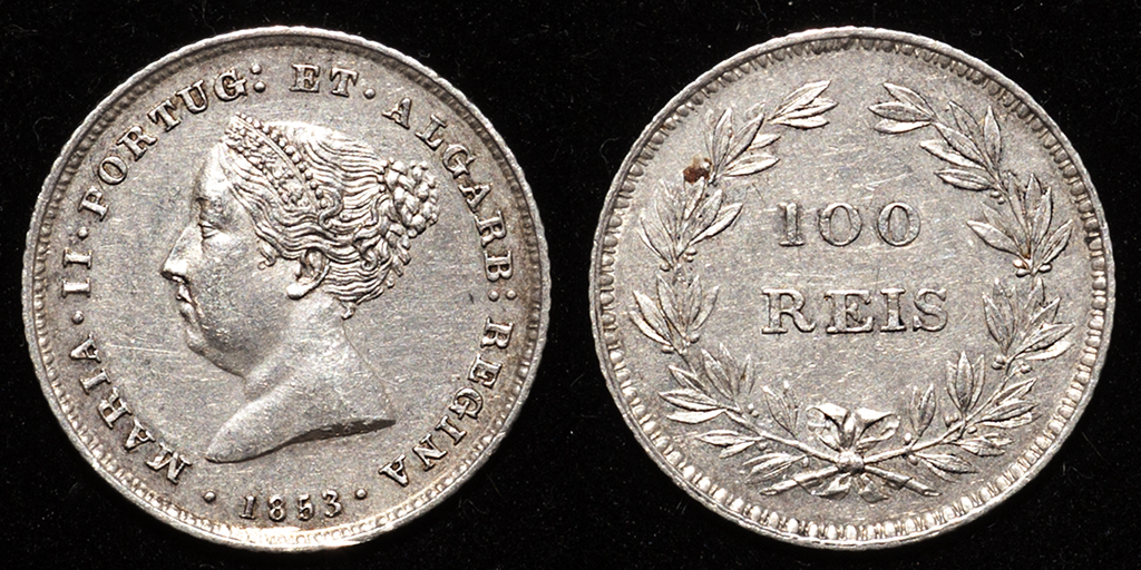 Las monedas de plata portuguesas de 100 y  500 reis (1836-1910) PAS6678b
