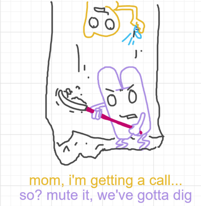 A panel from A Murder On The, episode six of the Board Boards object show by Furretwalk/WalkingFurret.