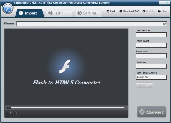 ThunderSoft Flash to HTML5 Converter v4.7.0