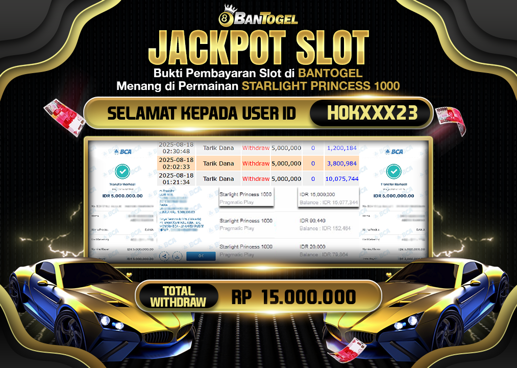 BUKTI JACKPOT LUNAS BANTOGEL