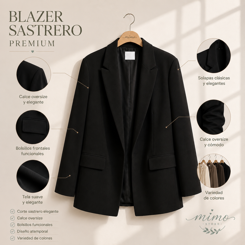 Blazer sastrero MIMO detalle
