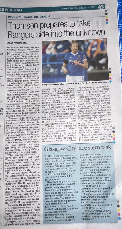 Rangers Women times IMG 7250 — Postimages