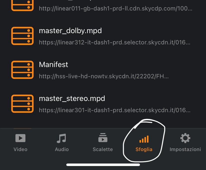 Apri con VLC mobile 1