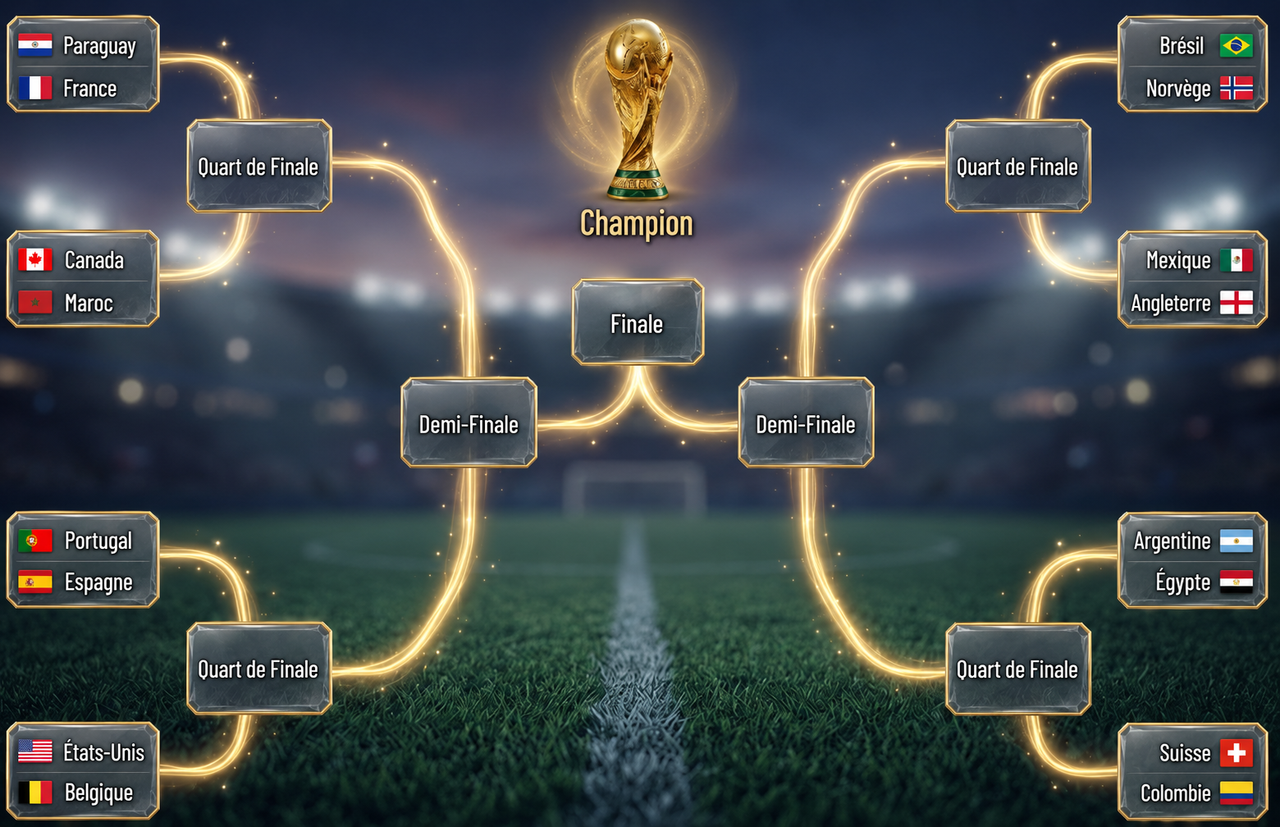 Tableau final 8e de la Coupe du monde 2026