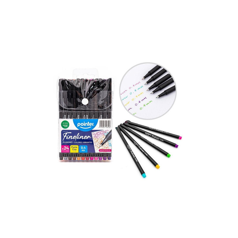 marcadores punta fina pointer ca