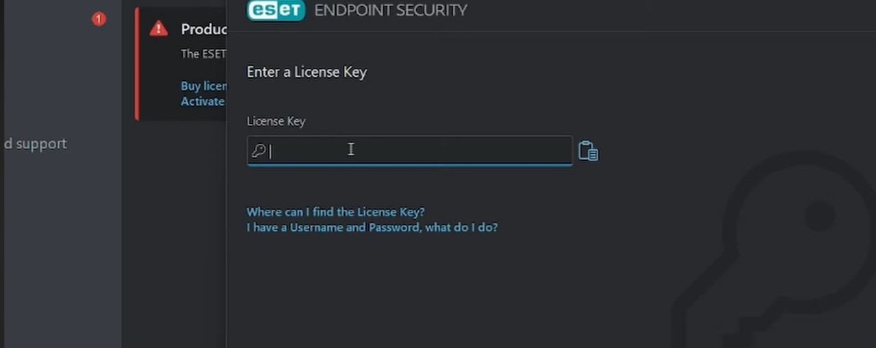 إدخال رمز التفعيل