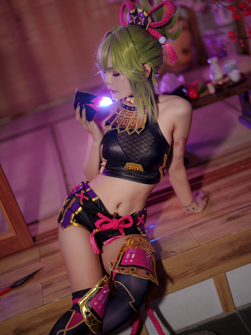 Joyce Lin2x Kuki Shinobu Cosplay Genshin Impact 写真 46P插图1