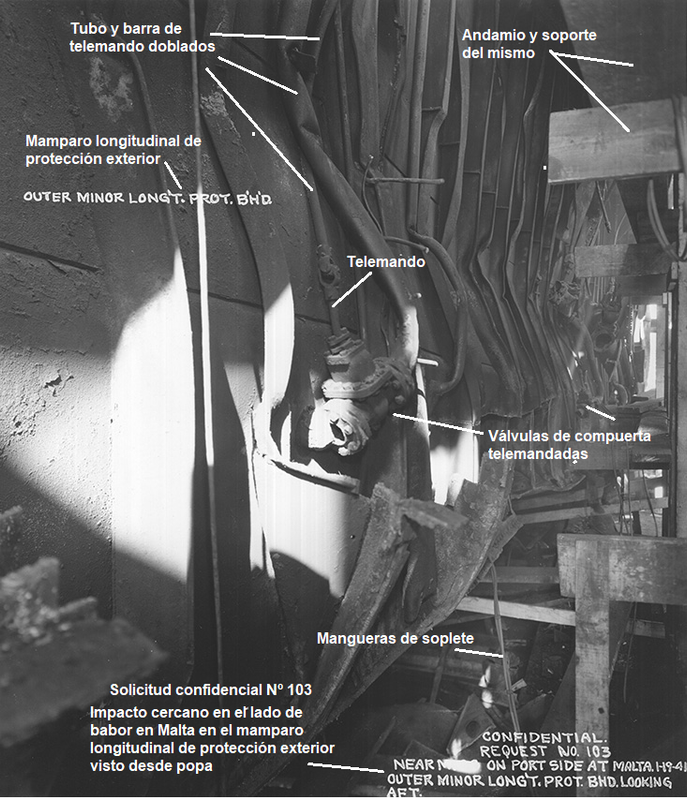 Daños internos por bomba próxima ACA