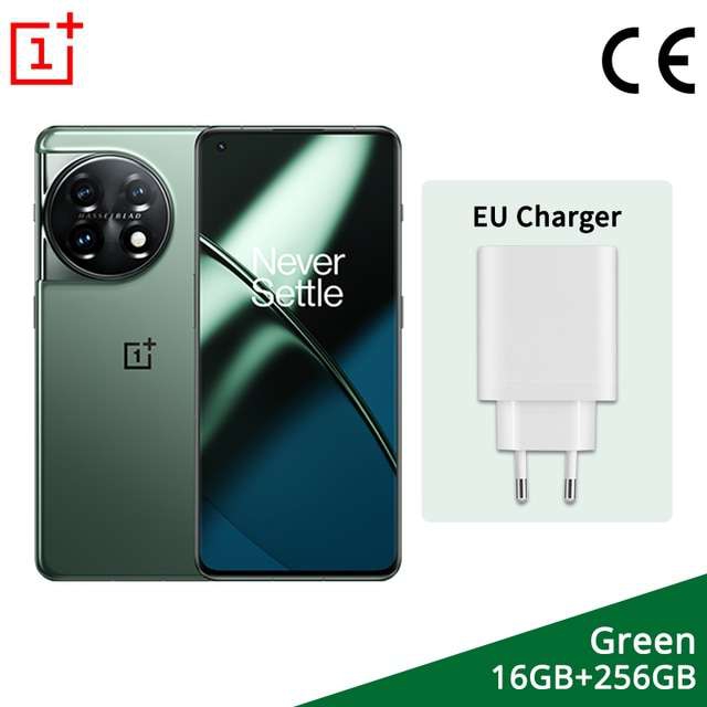 AliExpress: OnePlus-móvil 11 5G versión Global, 16GB y 256GB, Snapdragon 8 Gen 2K, Pantalla AMOLED de 120Hz, carga de 100W, 5000mAh, NFC 
