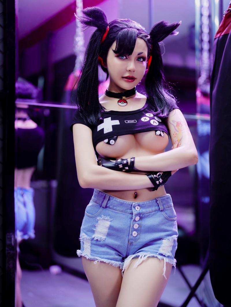 Joyce Lin2x Marnie Game Button Cosplay Pokemon 写真 58P插图4