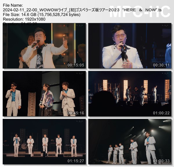 [TV-Variety] ゴスペラーズ坂ツアー2023 “HERE & NOW” (WOWOW Live 2024.02.11)