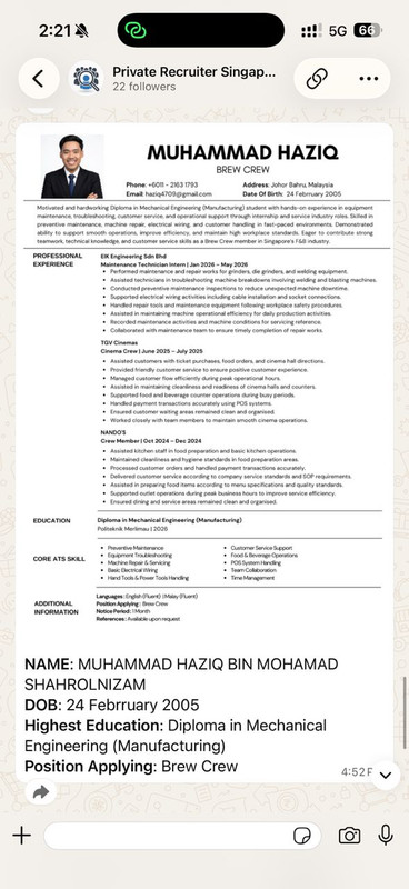 Recruiter Filter