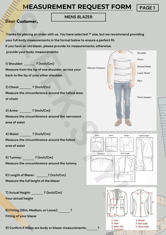 Measurement Form Page 1