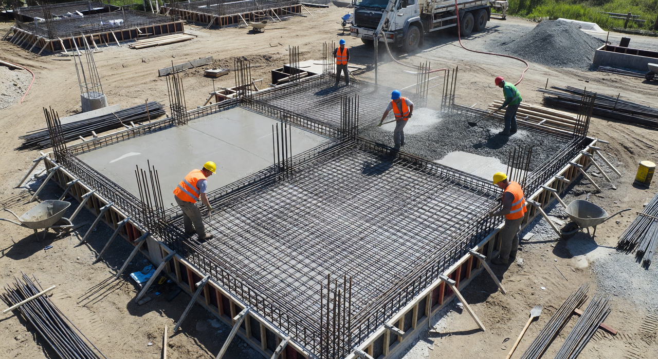 Строительство фундамента под дом из газобетона