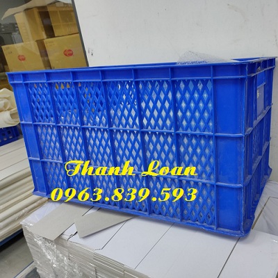 Sóng nhựa hở 5 bánh xe, sóng nhựa hs0199, sóng chở hàng shipper rẻ / 0963.839.593 Ms.Loan Ro-nhua-xanh-hinh-chu-nhat-ro-nhua-co-banh-xe