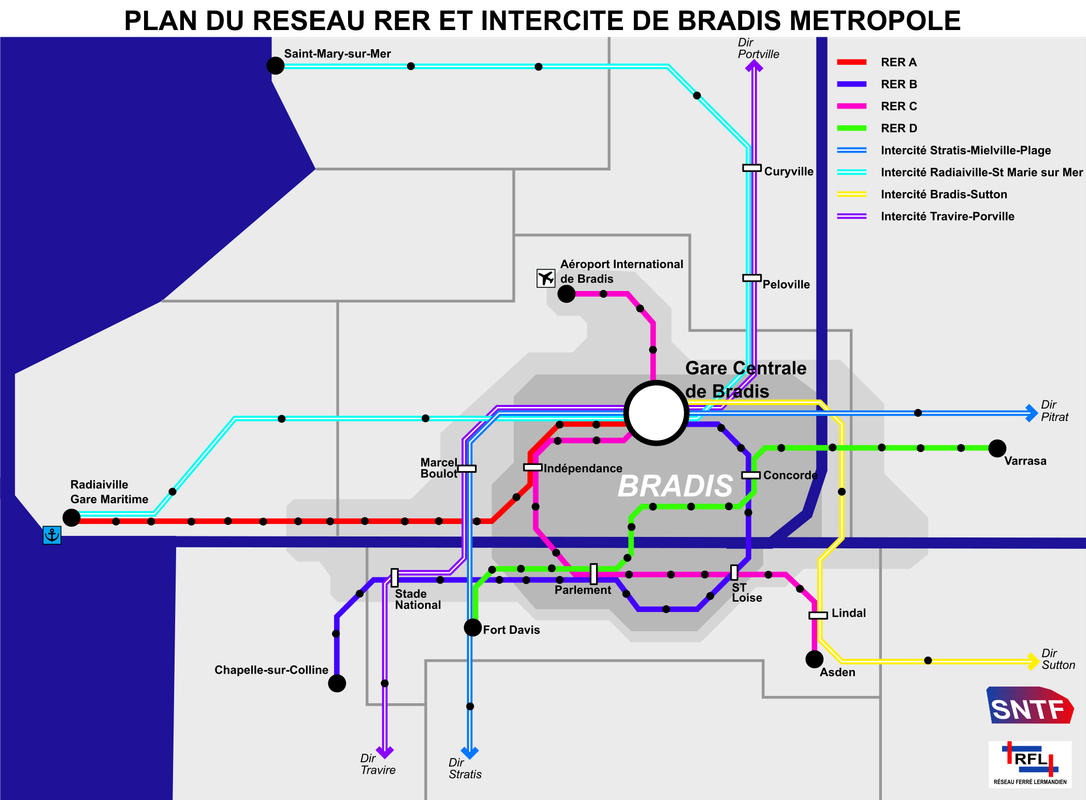 Reseau RER Intercite