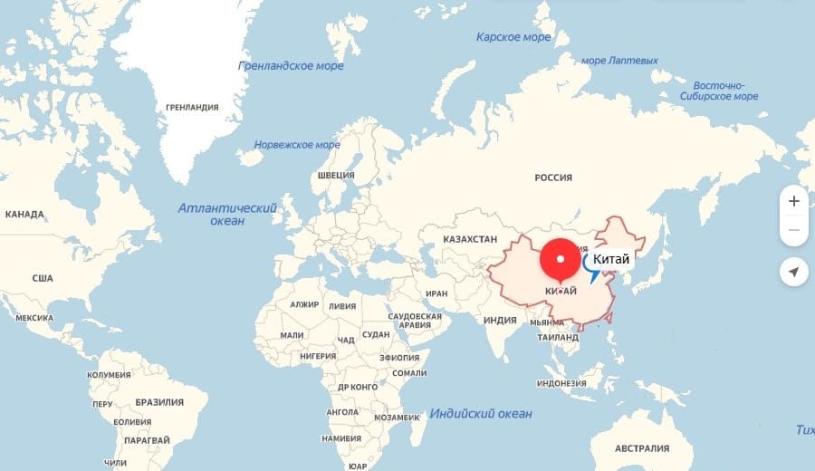 Китай на карте Китай на карте