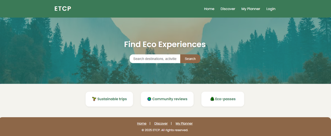 ETCP: Eco-Tourism Cloud Platform