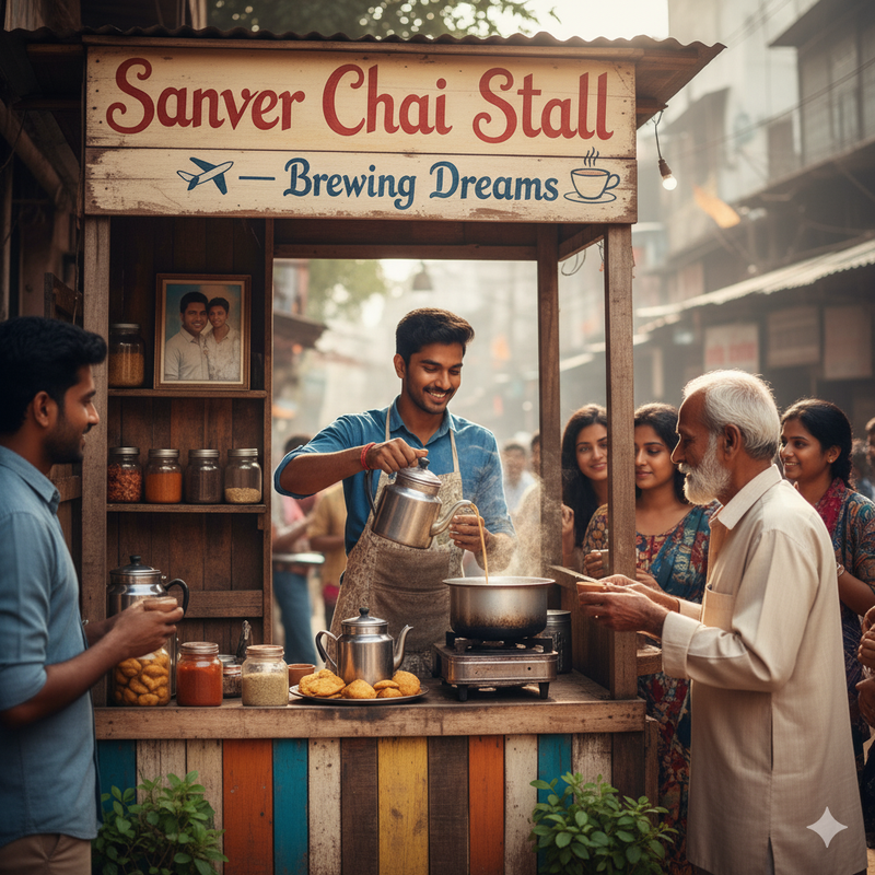 Amit Soni Sanver serving tea