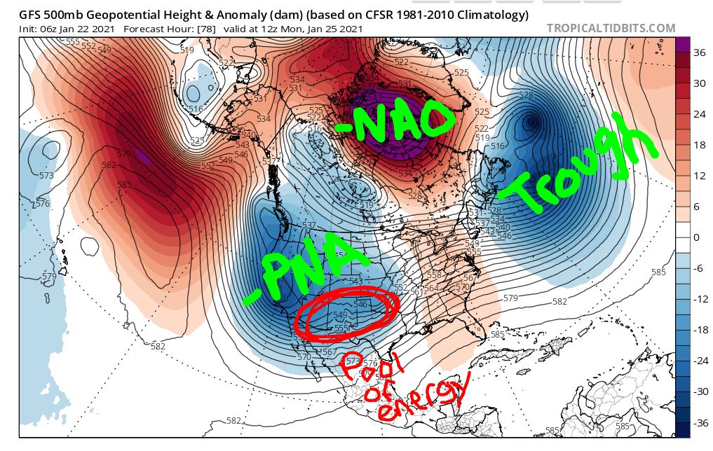 JAN 26th Light Snowfall  GFS-1