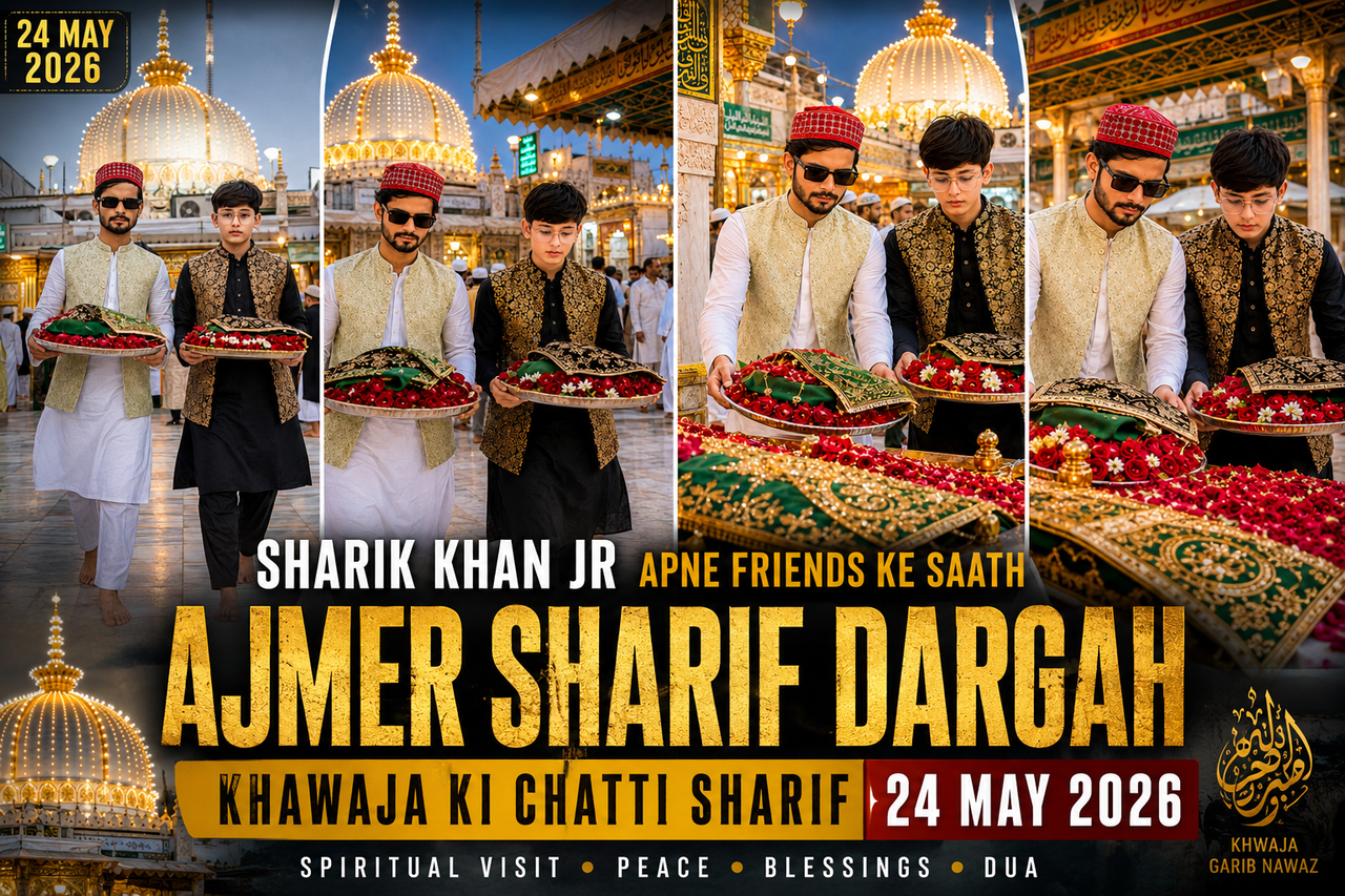 Sharik Khan Jr at Ajmer Sharif Dargah during Khawaja Ki Chatti Sharif 2026 spiritual visit in Ajmer Rajasthan