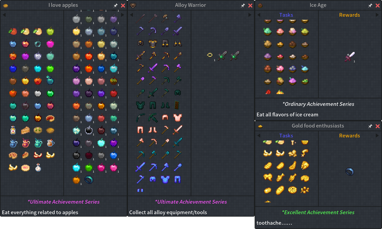 Partial achievement tasks