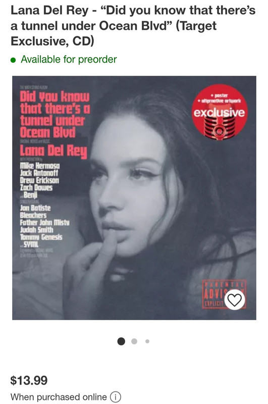 Lana Del Rey - “Did you know that there’s a tunnel under Ocean Blvd”  (Target Exclusive, Vinyl)