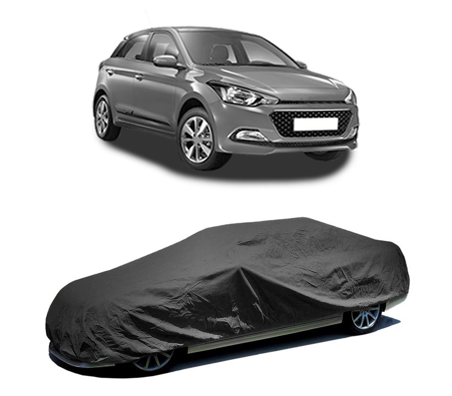 Husa tip prelata auto pentru HYUNDAI i20 II (GB, IB) 2014 - 2021,culoare negru, material textil impermeabil, rezistanta la intemperii praf UV, CARPASSION Husa Protectie